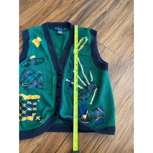 Vintage Birch Bros Scottish Scottie Dog PS Sweater Vest Bagpipe Embroidered - Picture 7 of 7